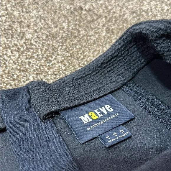 Maeve Dual Split Button Midi skirt size 4 Navy Blue dual slit - Picture 9 of 16